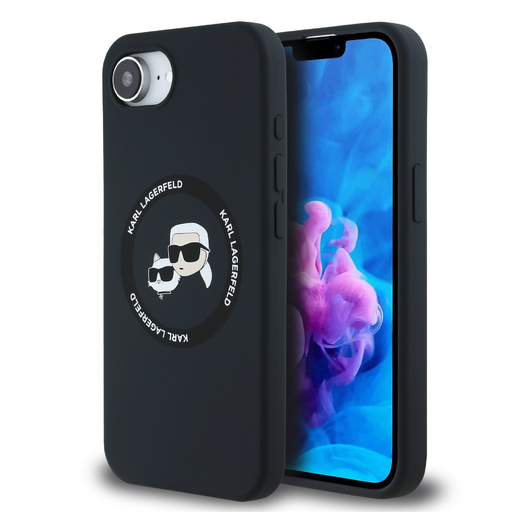 iPhone 16e Karl Lagerfeld Liquid Silicone K&CH Heads MagSafe tok iPhone 16e Karl Lagerfeld Liquid Silicone K&CH Heads MagSafe tok