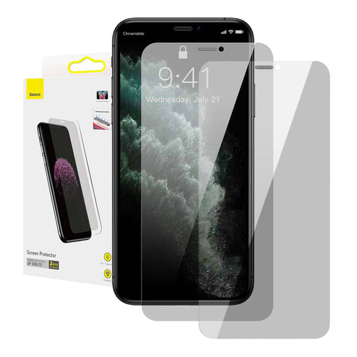 Baseus edzett üvegfólia 0,3mm iPhone XR/11 készülékhez (2 db) üvegfólia