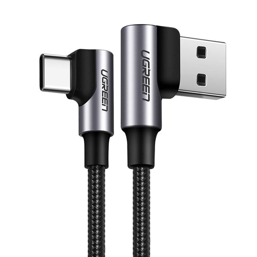 UGREEN US176 USB-A USB-C ferde kábel, 3A, 0,5m (fekete), Type-C USB kábel