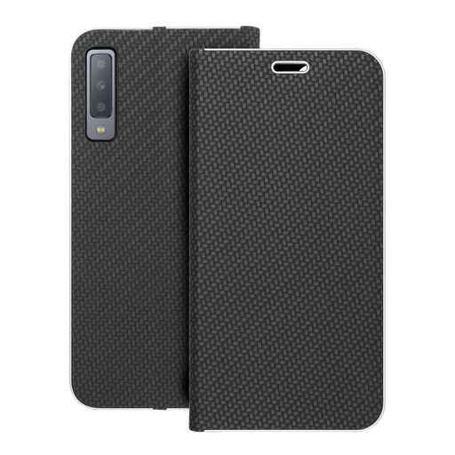LUNA Carbon fliptok Samsung Galaxy A7 (2018) fekete tok LUNA Carbon fliptok Samsung Galaxy A7 (2018) fekete tok