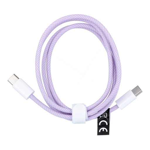 Type-C USB kábel Type C to Type C PD QC3.0 3A 60W C263 1 m lila