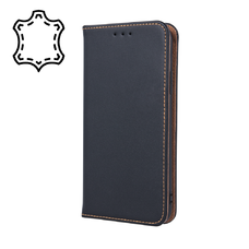 Genuine Leather Smart Pro Samsung Galaxy S24 FE tok fekete