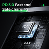 BenksCable D46 fonott - Type C - Lightning - PD 27W 3A 1 méter fehér - 1. kép