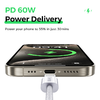 BenksCable D46 fonott - Type C - Lightning - PD 27W 3A 1 méter fehér - 2. kép