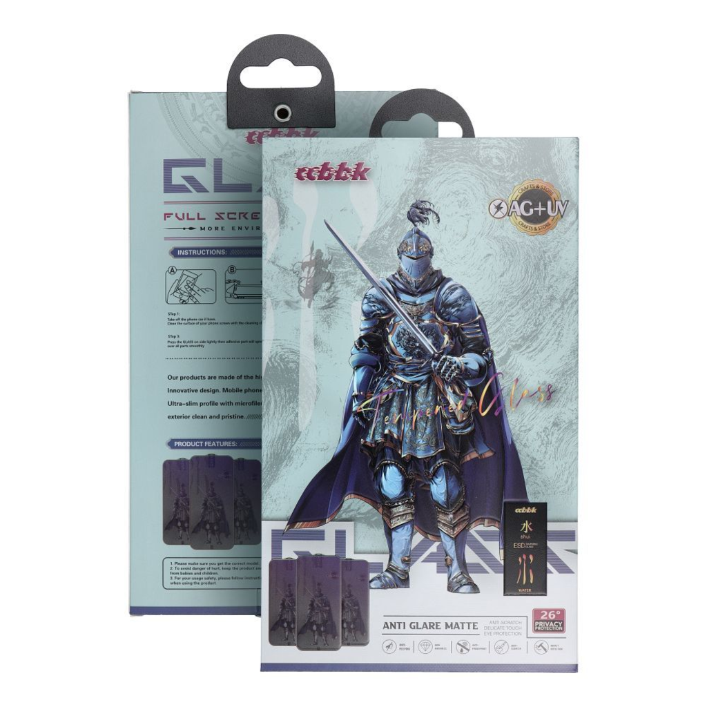 OG Shuijia Üveg - iPhone 16 Pro / iPhone 17 fekete üvegfólia - 8