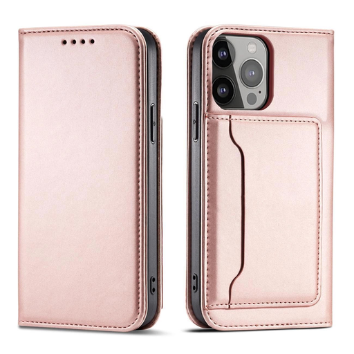 Mágneses Kártyatartós Fliptok Samsung Galaxy S23+ tok rózsaszín Mágneses Kártyatartós Fliptok Samsung Galaxy S23+ tok rózsaszín