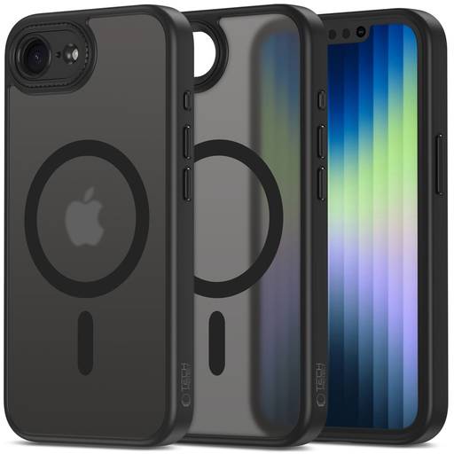 iPhone 16e Tech-protect Magcam Magsafe Matt Fekete tok iPhone 16e Tech-protect Magcam Magsafe Matt Fekete tok