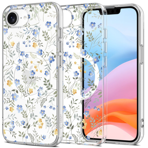 iPhone 16e Tech-protect Flexair Magsafe Spring Flowers tok