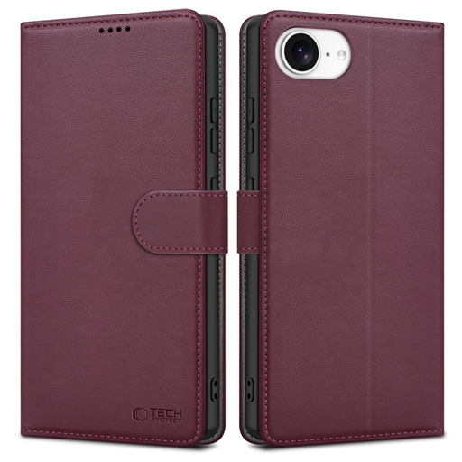 iPhone 16e Tech-protect Wallet Mulberry tok, fliptok iPhone 16e Tech-protect Wallet Mulberry tok, fliptok