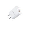 VEGER utazó adapter USB A + Type C PD QC3.0 3A 30W VLS302U fehér - 1. kép