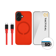 Apple iPhone 16 Tactical Red Limited Edition Combo tok, üvegfólia, töltőkábel szett