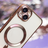 Színes Króm Mag tok Samsung Galaxy A36 5G számára rózsaarany tok - 3. kép