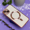 Színes Króm Mag tok Samsung Galaxy A36 5G számára rózsaarany tok - 4. kép