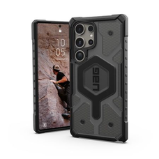 UAG Pathfinder Clear Magnet tok Samsung Galaxy S24 Ultra 5G-hez mágneses modullal - szürke