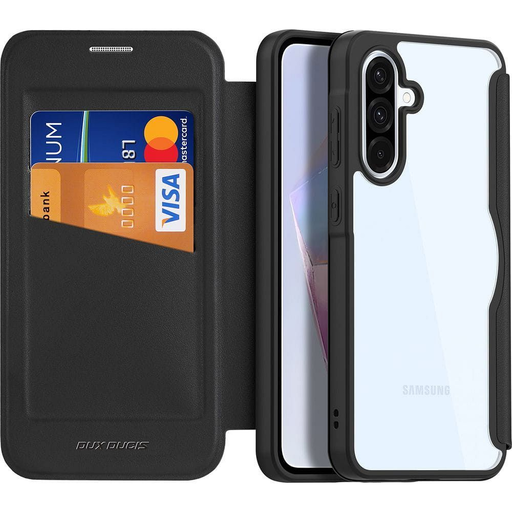 DUX DUCIS pénztárca tok SKIN X PRO kompatibilis MagSafe-el SAMSUNG A36/A56 5G fekete tok DUX DUCIS pénztárca tok SKIN X PRO kompatibilis MagSafe-el SAMSUNG A36/A56 5G fekete tok