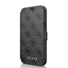 iPhone 12 mini Guess GUFLBKSP12S4GG 4G flipové puzdro sivé