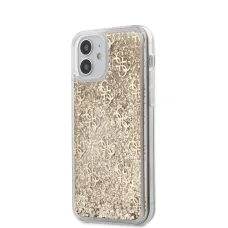 iPhone 12 mini Guess GUHCP12SLG4GSLG 4G Liquid Glitter tok arany