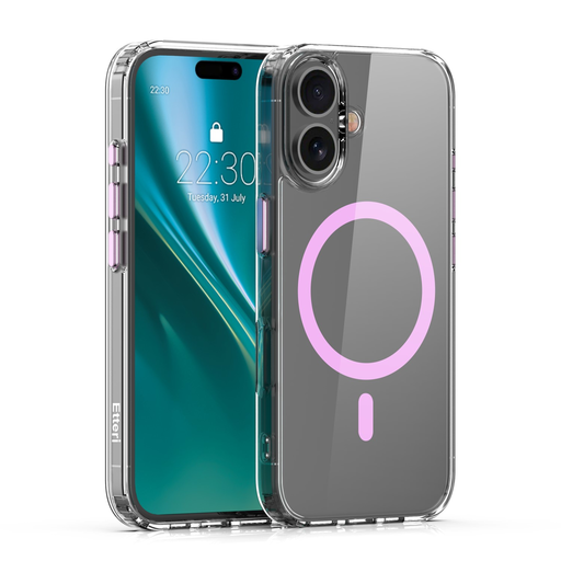 Etteri Színes mágneses tok iPhone 16 Plus 6,7" rózsaszín tok Etteri Színes mágneses tok iPhone 16 Plus 6,7" rózsaszín tok