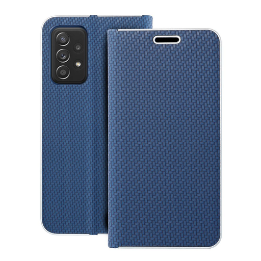LUNA Carbon fliptok SAMSUNG Galaxy A52 5G / A52 LTE (4G) / A52s 5G kék tok LUNA Carbon fliptok SAMSUNG Galaxy A52 5G / A52 LTE (4G) / A52s 5G kék tok