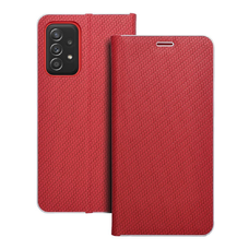 LUNA Carbon Fliptok Samsung Galaxy A52 5G / A52 LTE (4G) / A52s 5G piros