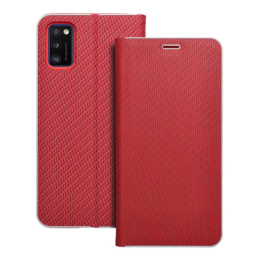 LUNA Fliptok Carbon Samsung Galaxy A41 piros tok LUNA Fliptok Carbon Samsung Galaxy A41 piros tok