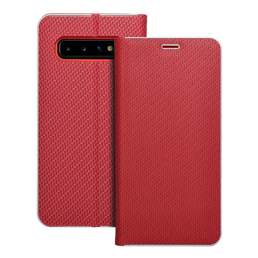 LUNA fliptok Carbon Samsung Galaxy S10 piros tok LUNA fliptok Carbon Samsung Galaxy S10 piros tok