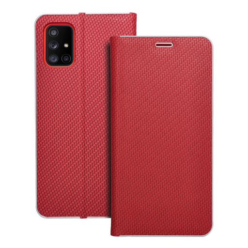LUNA Book Carbon Samsung A71 piros tok LUNA Book Carbon Samsung A71 piros tok
