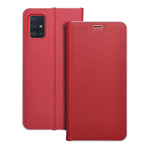LUNA fliptok karbon Samsung Galaxy A51 5G piros tok LUNA fliptok karbon Samsung Galaxy A51 5G piros tok