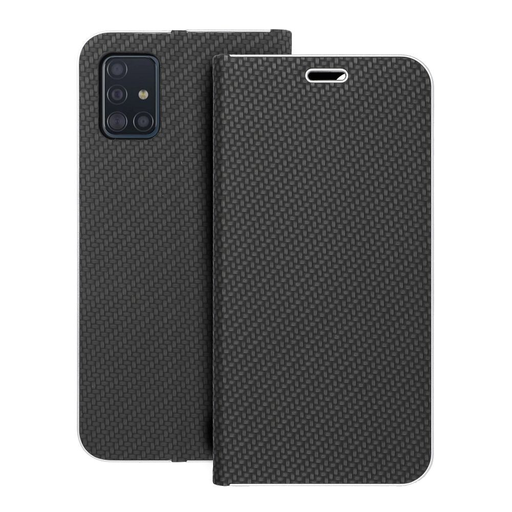 LUNA fliptok Carbon Samsung Galaxy A51 5G fekete tok LUNA fliptok Carbon Samsung Galaxy A51 5G fekete tok
