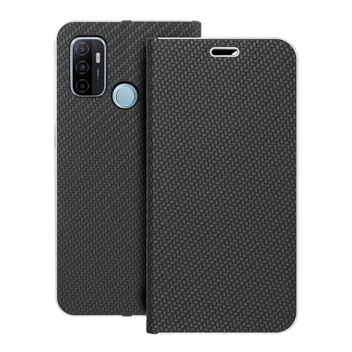 LUNA Fliptok Carbon Oppo A53 2020 / A53s fekete tok LUNA Fliptok Carbon Oppo A53 2020 / A53s fekete tok