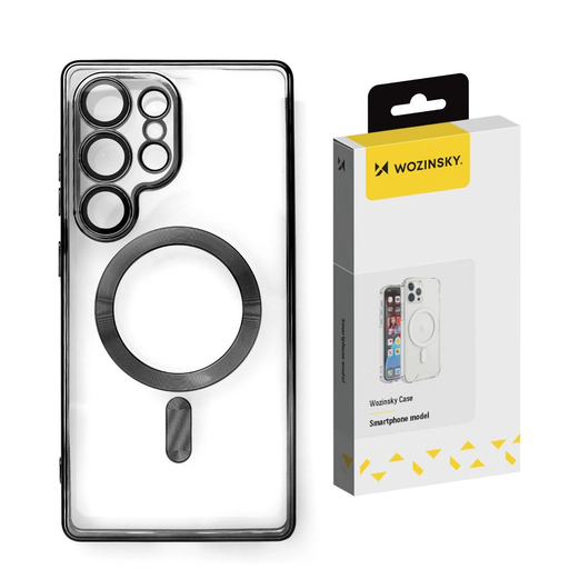 Wozinsky elektrogalvanizált tok Magsafe-fel Samsung Galaxy S25 - fekete tok Wozinsky elektrogalvanizált tok Magsafe-fel Samsung Galaxy S25 - fekete tok