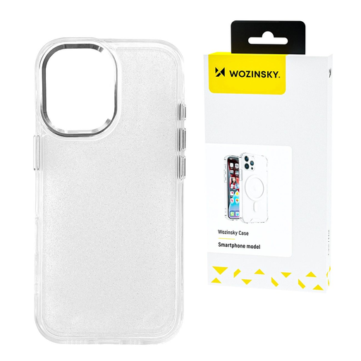 Wozinsky Glitter tok Samsung Galaxy S24 FE-hez - átlátszó csillámokkal Wozinsky Glitter tok Samsung Galaxy S24 FE-hez - átlátszó csillámokkal