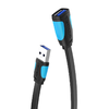 Lapos USB 3.0 hosszabbító kábel Vention VAS-A13-B150 1,5m Fekete - 2. kép