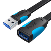 Lapos USB 3.0 hosszabbító Vention VAS-A13-B300 3m Fekete - 0. kép