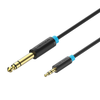 Audio kábel TRS 3.5mm - 6.35mm Vention BABBI 3m, fekete - 0. kép