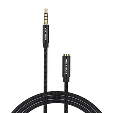 Audio kábel TRRS 3.5mm apa - 3.5mm anya Vention BHCBF 1m Fekete