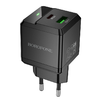 Borofone fali töltő BN19 Intenso GaN - USB + Type C - PD 20W QC 3.0 3A fekete - 0. kép