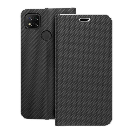 LUNA Book Carbon fliptok Xiaomi Redmi 9C / 9C NFC fekete tok