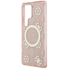 Guess 4G Background Gold Electroplated Peony Pattern MagSafe tok Samsung Galaxy S25 Ultra Pink - 4. kép