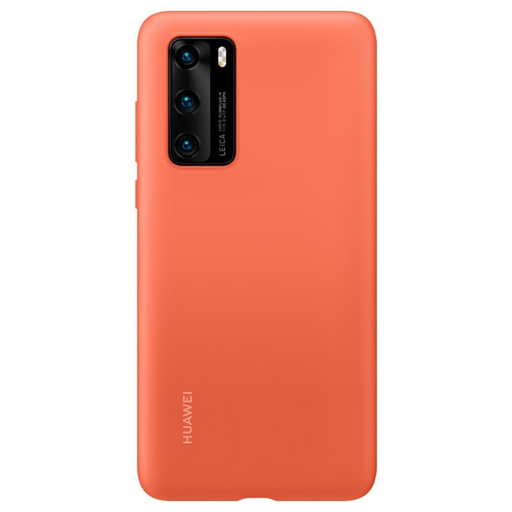 Eredeti Huawei P40 tok - Szilikon védőtok (51993725) NARANCSSÁRGA