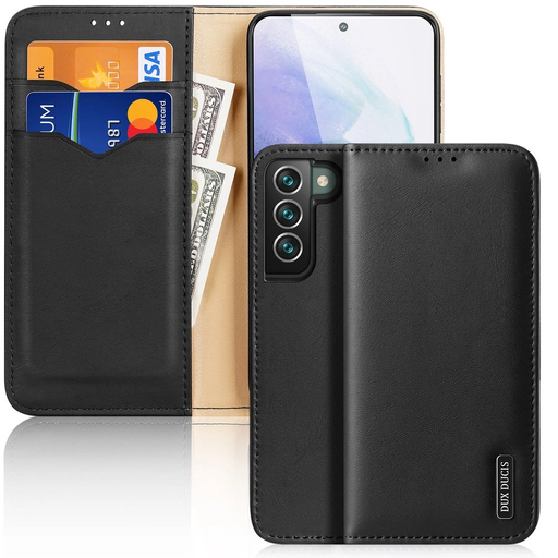 Dux Ducis Hivo Bőrből Készült Fliptok Valódi Bőr Kártyatartós És Dokumentumtartós Samsung Galaxy S22 + (S22 Plus) Fekete Tok Dux Ducis Hivo Bőrből Készült Fliptok Valódi Bőr Kártyatartós És Dokumentumtartós Samsung Galaxy S22 + (S22 Plus) Fekete Tok