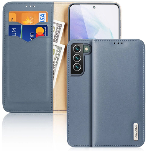 Dux Ducis Hivo bőr fliptok valódi bőr pénztárca kártyák és dokumentumok számára Samsung Galaxy S22+ (S22 Plus) kék tok Dux Ducis Hivo bőr fliptok valódi bőr pénztárca kártyák és dokumentumok számára Samsung Galaxy S22+ (S22 Plus) kék tok