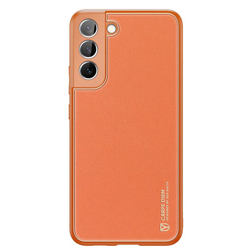 Dux Ducis Yolo elegáns ökológiai bőrből Samsung Galaxy S22 + (S22 Plus) narancs tok Dux Ducis Yolo elegáns ökológiai bőrből Samsung Galaxy S22 + (S22 Plus) narancs tok