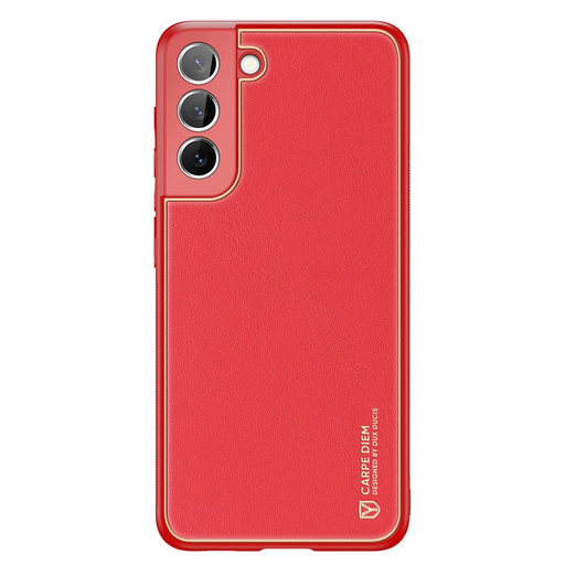 Dux Ducis Yolo elegáns tok ökológiai bőrből a Samsung Galaxy S22+ (S22 Plus) számára, piros, tok Dux Ducis Yolo elegáns tok ökológiai bőrből a Samsung Galaxy S22+ (S22 Plus) számára, piros, tok
