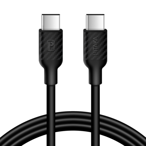 PITAKA USB Type-C / USB Type-C kábel 1m 3A fekete (CTC1001)