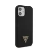 iPhone 12 mini Guess GUHCP12SLSTMBK  Metal Triangle szilikon tok fekete - 0. kép