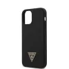 iPhone 12 mini Guess GUHCP12SLSTMBK  Metal Triangle szilikon tok fekete - 4. kép