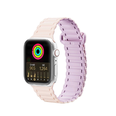 Dux Ducis Szíj (Armor Verzió) Apple Watch Ultra, SE, 9, 8, 7, 6, 5, 4, 3, 2, 1 (49, 45, 44, 42 mm) Szilikon Mágneses Karkötő Pink Lila