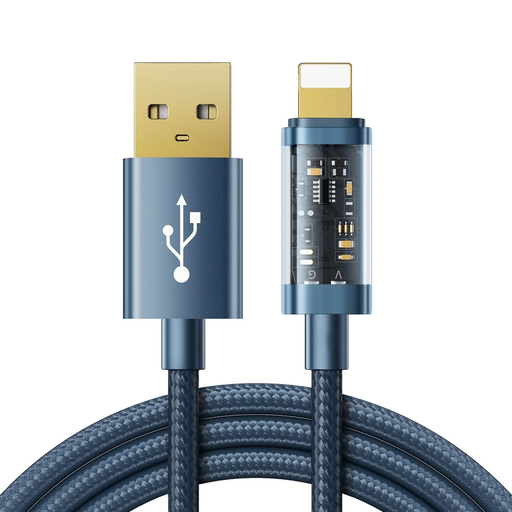 Joyroom USB kábel - Lightning töltéshez / adatátvitelhez 2.4A 20W 1.2m kék (S-UL012A12)