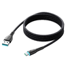 Joyroom Starry sorozat SA32-AC6 100W USB-A / USB-C kábel 1m - fekete - 1. kép